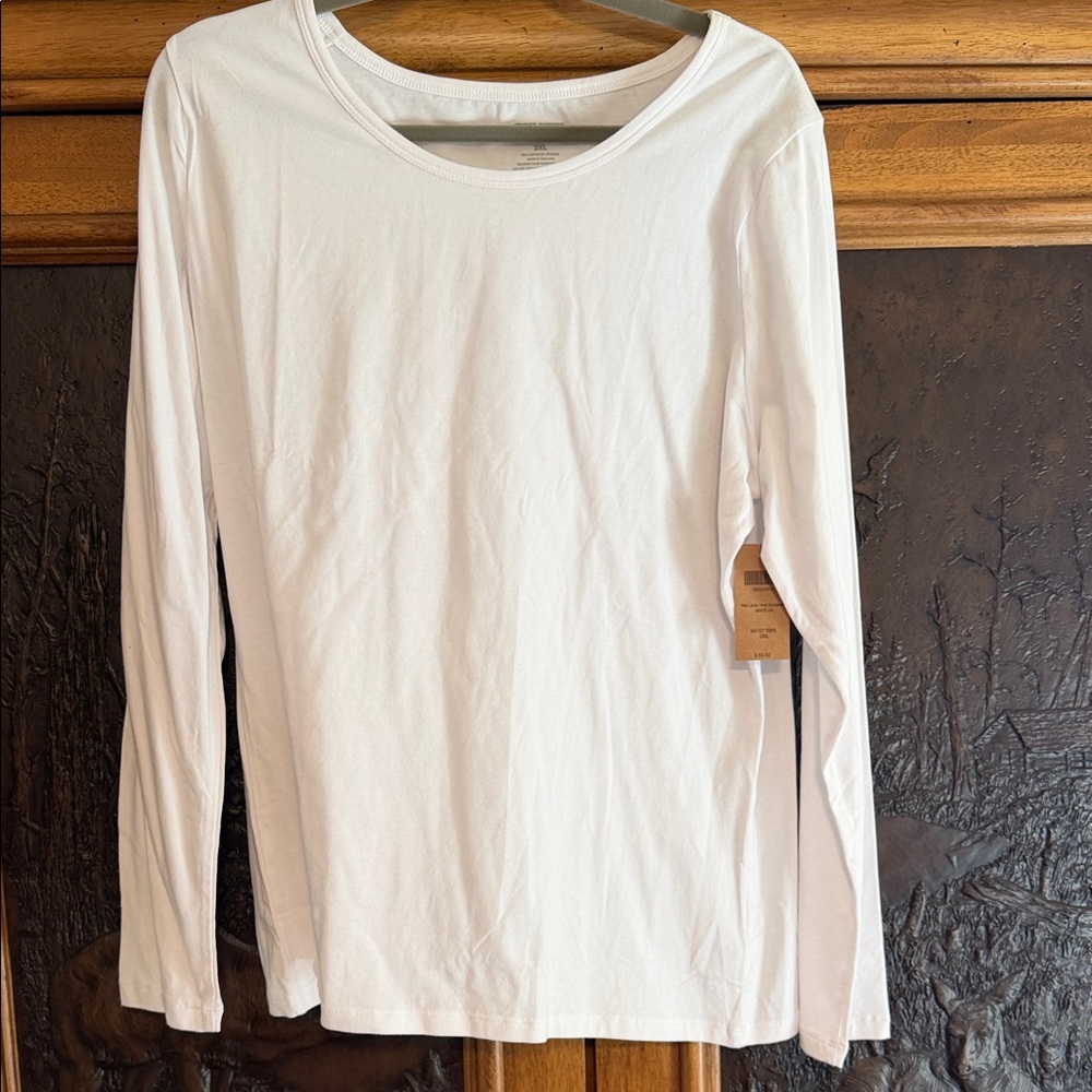 Duluth Trading Co White Long Sleeve Tee